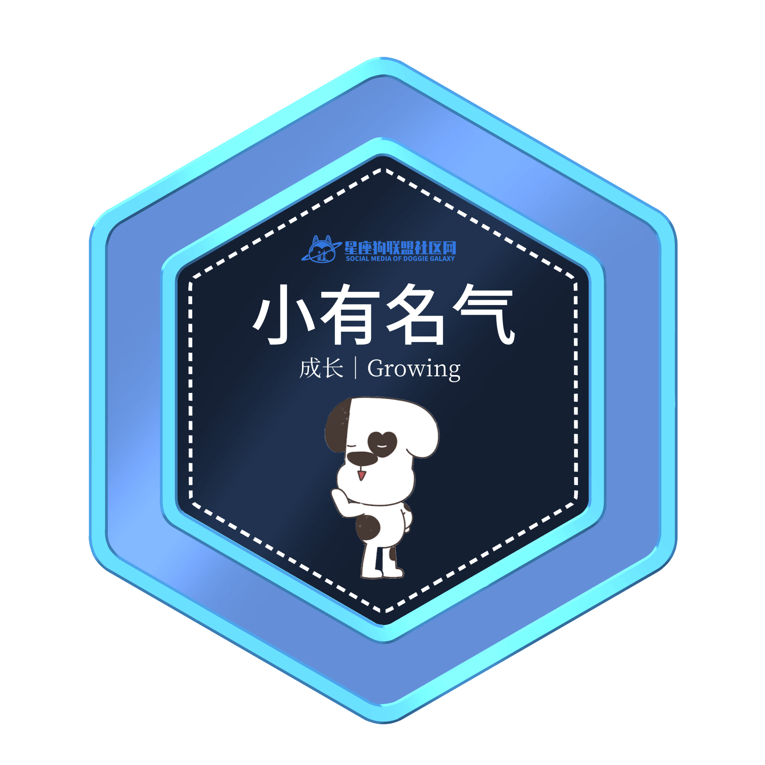 徽章-小有名气-星座狗联盟社区网（粉丝运营）